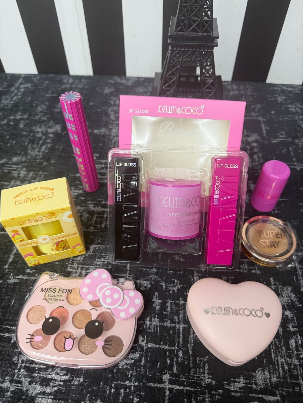 Pink Scented Lip Balm and Lip Gloss Set